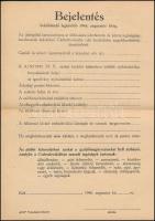 1946 Áttelepítési kormánybiztosság levelezőlapja Csehszlovákiába áttelepítendők részére