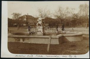 1902 Máriafölde, Nagyteremia, Teremia Mare (Torontál); artézi kút / well. photo (7,5×11 cm) (vágott / cut)