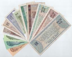 Kína 1953. 1f-5f (3xklf) + 1980. 1J + 1980. 5Y + 1990. 2Y + 1999. 1Y + 1979. 0.10Y-10Y (5xklf deviza...