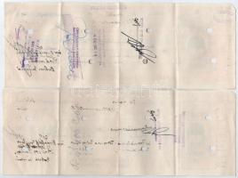 1937-1943. 24db-os magyar váltó tétel, kitöltött, részben kitöltött, és kitöltetlen darab, bélyegekk...