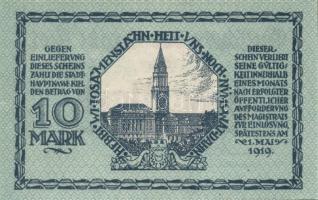 Német Birodalom/Weimari Köztársaság/Kiel 1918.10.15. 10M (2x) egymásutáni sorszámmal T:I