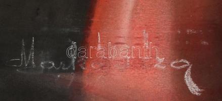 Markó Géza (?-?): Női akt. Pasztell, papír, jelzett. Lap széle kissé sérült. 70x50 cm