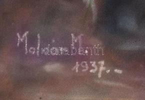 Molnár M jelzéssel: Csendélet, 1937. Pasztell, velúrpapír. Lap széle kissé sérült. 54x71 cm