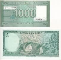 Libanon 1986. 5L + 2016. 1000L T:I
Lebanon 1986. 5 Livres + 2016. 1000 Livres C:UNC
Krause P#62, P...