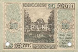 Német Birodalom/Weimari Köztársaság/Wiesbaden 1918. 20M hivatalos érvénytelenítéssel T:I-