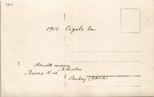 1912 Grado, Cigale, családi nyaralás a strandon / family holiday on the beach. photo