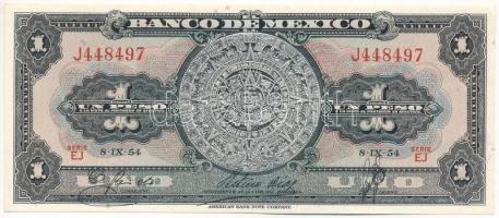 Mexikó 1954. 1P T:II Mexico 1954. 1 Peso C:XF Krause P#56