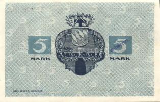 Német Birodalom/Weimari Köztársaság/Kusel 1919.11.08. 5M hivatalos érvénytelenítéssel T:I-