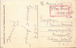 1916 Stróze, Dworzec kolejowy / railway station, train (EK) + "Von der Armee im Felde"