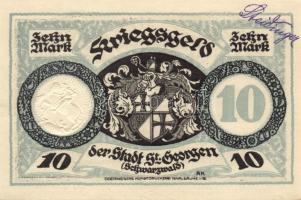 Német Birodalom/Weimari Köztársaság/St.Georgen 1918.11.1. 10M T:I