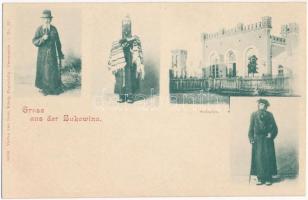 Sadhora, Sadagóra, Sadigura; Gruss aus Bukowina / Jewish types from Bukovina, Judaica, synagouge. Leon König No. 227.