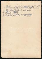 1940 Kolozsvár, ünnepség résztvevői a bevonulás alkalmából, hátoldalon feliratozott fotó, kissé folt...