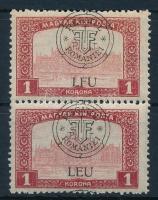 Kolozsvár 1919 Parlament 1K LFU lemezhibával / with plate variety. Signed: Bodor