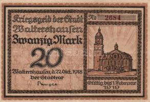 Német Birodalom/Weimari Köztársaság/Waltershausen 1918.10.22. 20M T:II