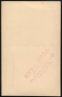 cca 1920-1930 Táncosnő jelmezben (bohóc), fotólap, hátoldalán pecséttel jelzett (Ryba Géza Bp.), 13,...