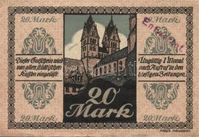 Német Birodalom/Weimari Köztársaság/Halberstadt 1918.12.1. 20M hivatalos érvénytelenítéssel T:I-
