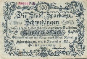 Német Birodalom/Weimari Köztársaság/Schwetzingen 1922.11.9. 50M T:II/III+