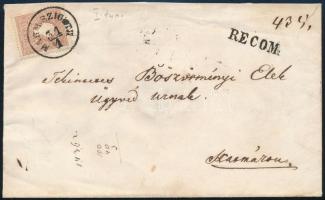 1858 2 x 10kr ajánlott 2. súlyfokozatú levélen / on registered 2nd weight class cover MARM.SZIGETH