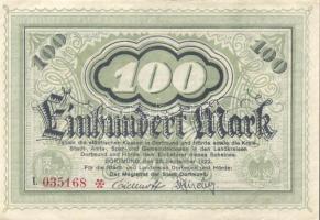 Német Birodalom/Weimari Köztársaság/Dortmund und Hörde 1922.9.25. 100M T:II+