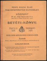 1940-1944 Vegyes 3 db betéti könyv, 3 db: Budapest Székesfővárosi Községi Takarékpénztár Rt., Pesti ...