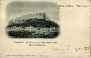 1900 Barcaföldvár, Brassó-Földvár, Marienburg, Feldioara; Várrom / castle ruins (r)