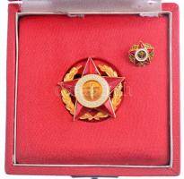~1970. "A Külkereskedelem Kiváló Dolgozója" aranyozott, zománcozott jelvény miniatűrrel, e...