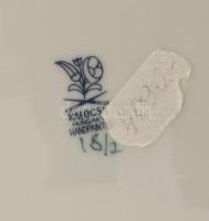 Kalocsai tányér, kézzel festett, jelzett, hibátlan, d:24,5cm