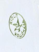 Hollóháza kerámia fonott tálka, virágmintával, kézzel festett, jelzett, mázrepedésekkel, lepattanáso...