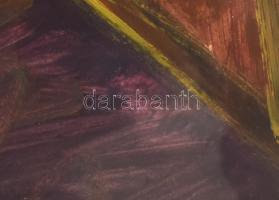 Nagypál jelzéssel: Utcarészlet. Olaj, papír, jelezve jobbra lent (halványan). Üvegezett fakeretben. ...