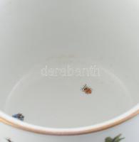 Herendi Rotschild mintás kaspó kaspó, kézzel festett, hibátlan, kopott aranyozás, jelzett, m:14 cm, ...