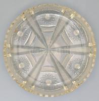 Kristály kínáló tál, hibátlan. d: 25 cm