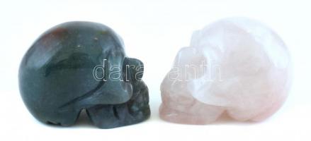 2db koponya, achát, m:4cm