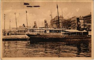 1915 Fiume, Rijeka; Palazzo Adria / palace, steamship + "K.u.k. Gebirgsbrigadekommando"