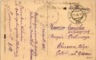 1915 Fiume, Rijeka; Palazzo Adria / palace, steamship + "K.u.k. Gebirgsbrigadekommando"