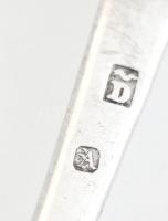 Ezüst (Ag) teáskanál, 6db, jelzett, h:14cm, nettó:50g