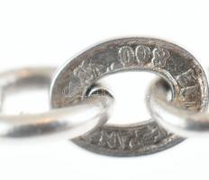 Ezüst (Ag) sautoir lánc, jelzett, h:150cm, nettó:34g