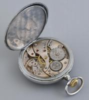 Tellus zsebóra, fém tokkal, működő, jó állapotban, hibátlan számlappal. d: 50 mm