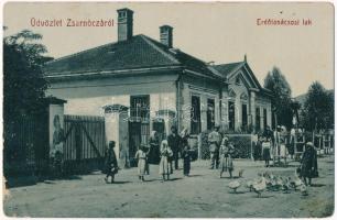 1909 Zsarnóca, Zarnovica; Erdőtanácsosi lak. W.L. 357. (?) / foresters house (szakadás / tear)