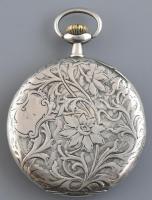 Ezüst (Ag) Observatoire Meteorologie zsebóra, gyönyörű szecessziós tokban. Jelzett, apró kopásokkal,...