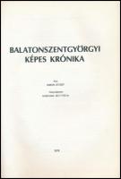 Simon József: Balatonszentgyörgyi képes krónika. Kiszling Mátyás fotóival. A nyitó oldalon Urbán Ferenc, valamint a könyvben Simon József rajzaival. Balatonszentgyörgy, 1978., Balatonszentgyörgy Község Közös Tanácsa, (Kaposvár, Somogy m. Nyomdaipari Vállalat.) Kiadói nyl-kötés, kissé foltos borítóval. Megjelent 2000 példányban.