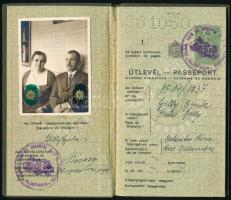 1937 Magyar Királyság által kiállított fényképes útlevél főkertész számára / Hungarian passport