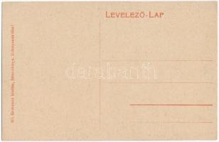 Selmecbánya, Schemnitz, Banská Stiavnica; Bélabányai részlet, templom, Silberberg Samu üzlete. Grohm...