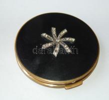 Kőberakásos púdertartó nagyon szép állapotban, hibátlan tükörrel