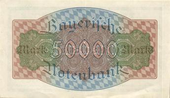Német Birodalom/Weimari Köztársaság/München/Bayerische Notenbank 1923.3.15. 50.000M T:II+