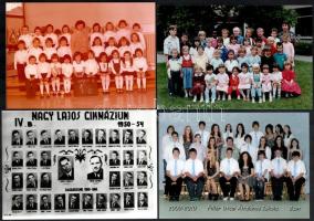 10 db vegyes, régi és modern tablófotó, 11,5x7,5 cm és 24x18 cm közötti méretben