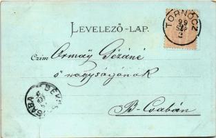 1899 (Vorläufer) Érsekújvár, Nové Zámky; Kossuth Lajos tér, templom. Conlegner J. és Fia kiadása / s...