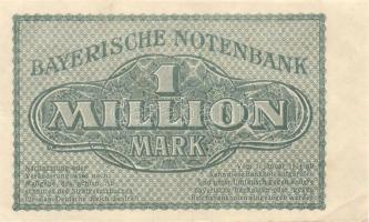 Német Birodalom/Weimari Köztársaság/München/Bayerische Notenbank 1923.8.20. 1000.000M T:I-