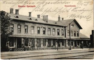 1908 Eperjes, Presov; vasútállomás / railway station (fa)