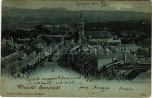 1901 Eperjes, Presov; Fő utca, látkép / main street, general view (Rb)