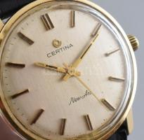 CERTINA New Art mechanikus szerkezet, arany lünettával, működik, tokon apró kopás, működik d:34mm